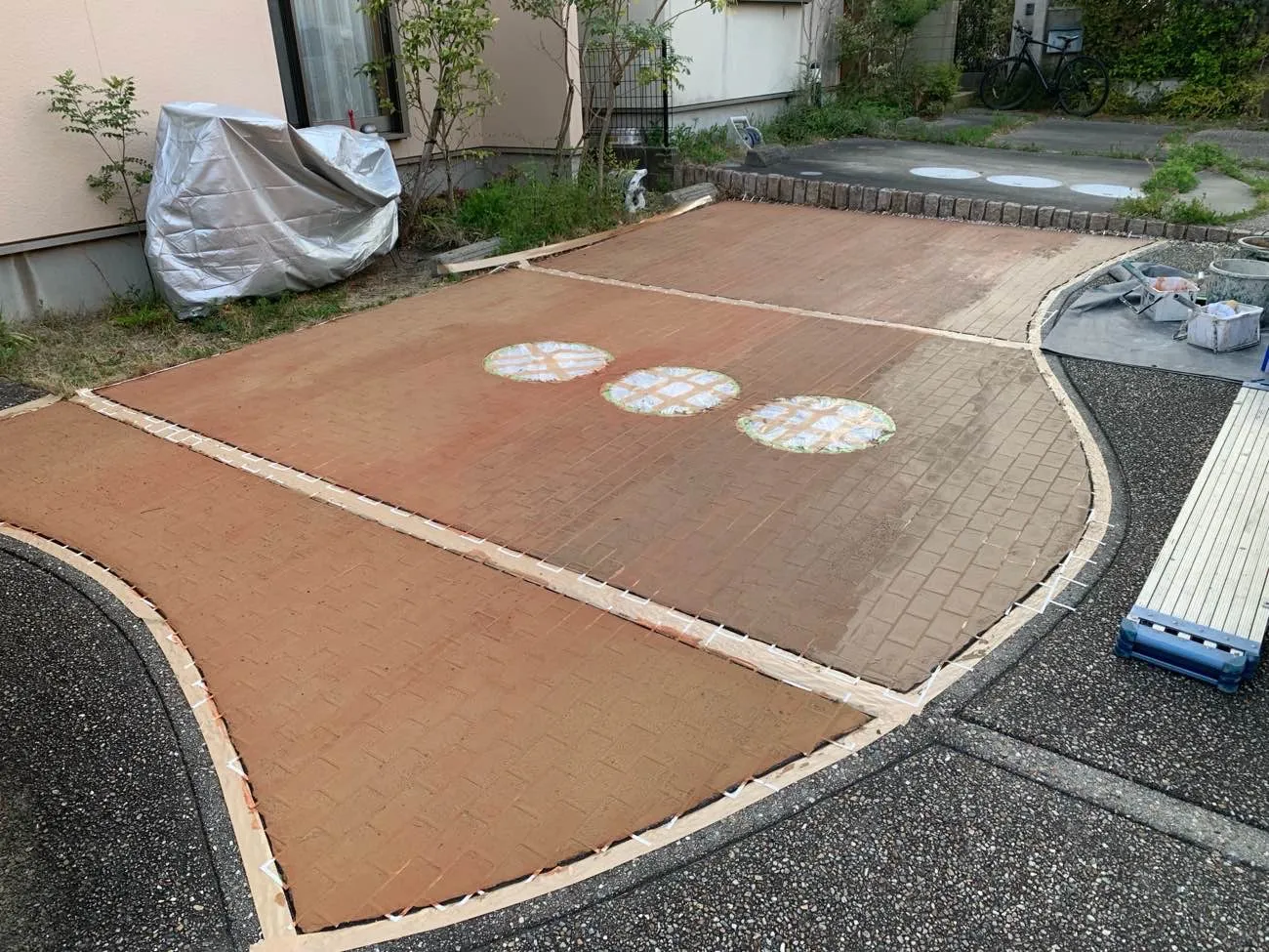 駐車場をリフォームしました